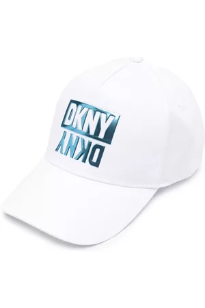 DKNY Girls Caps - Embossed-logo baseball cap - White