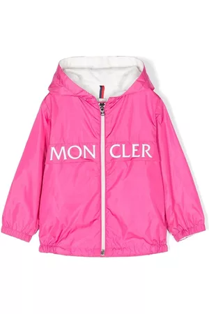 Moncler Jackets - Logo-print hooded jacket - Pink