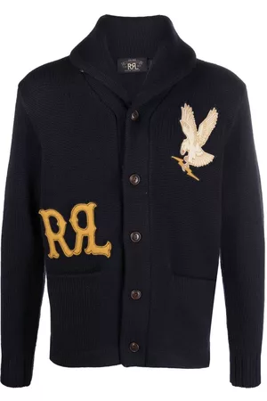 Ralph Lauren Logo-embroidered lapel cardigan - Blue