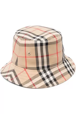 Burberry Vintage check print cotton bucket hat - Neutrals