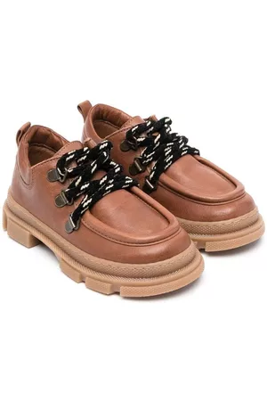 PèPè Girls High Heels - Lace-up deck shoes - Brown