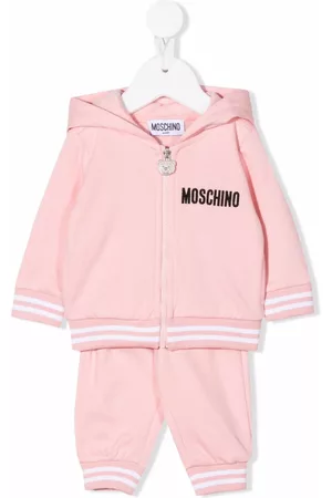 Moschino Embroidered-logo tracksuit set - Pink