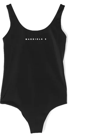 Maison Margiela Logo-print swimsuit - Black