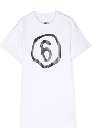 Maison Margiela Logo print T-shirt dress - White