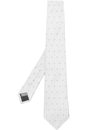 CANALI Men Bow Ties - All-over floral-print tie - Grey