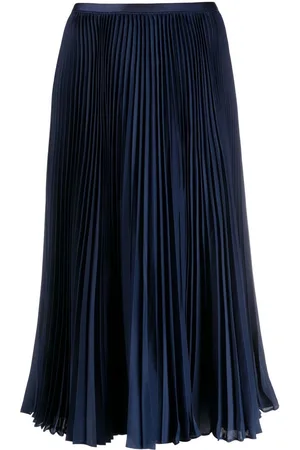 Ralph Lauren High-waisted pleated midi skirt