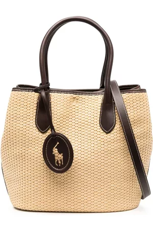 Ralph Lauren Interwoven logo-tag tote bag - Neutrals