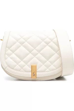 Ralph Lauren Women Shoulder Bags - Quilted-finish saddle crossbody bag - White