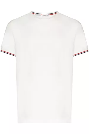 Moncler Men Short Sleeved T-Shirts - Logo-patch short-sleeve T-shirt - White