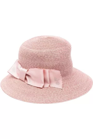 MONNALISA Boys Bow Ties - Bow-detail woven hat - Pink