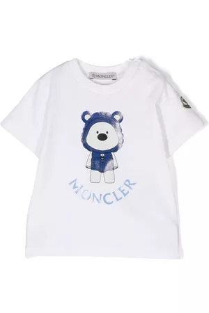 Moncler T-shirts - Graphic-print stretch-cotton T-shirt - White