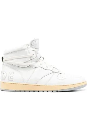 Rhude Logo patch hi-top sneakers