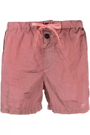 Stone Island Men Swim Shorts - Logo-patch crinkled shorts - Pink