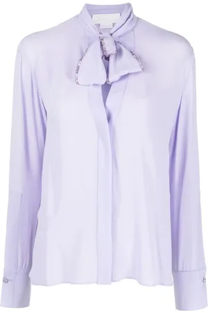 GENNY Tie-fastening embellished blouse