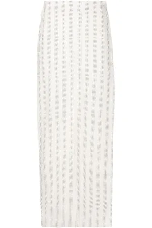 AMIR SLAMA Stripe-print maxi skirt
