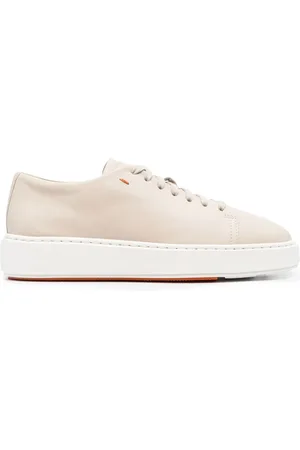santoni Leather low-top sneakers