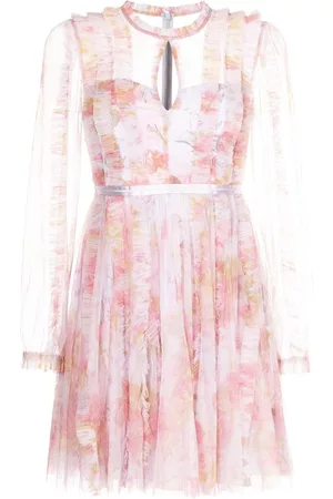 Needle & Thread Women Graduation Dresses - Bluebell Garden ruffled mini dress - Pink
