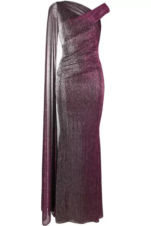 TALBOT RUNHOF Women Evening Dresses - Shimmery-finish single-sleeve gown - Pink