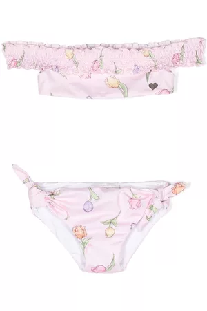 MONNALISA Floral-print bikini set - Pink