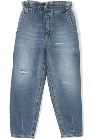 Dondup Straight Jeans - Distressed straight-leg jeans - Blue