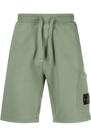 Stone Island Compass-logo cotton track shorts