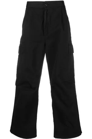 Carhartt Men Cargo Pants - Organic-cotton cargo-trousers - Black