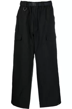 Y-3 Men Cargo Pants - Cotton wide-leg cargo trousers - Black