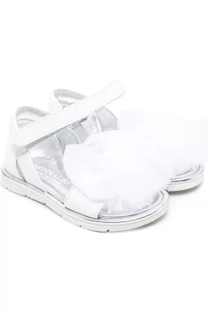 MONNALISA Tulle-trim sandals - White