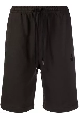 Isabel Marant Men Sports Shorts - Dropped waist jersey shorts - Black