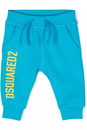 Dsquared2 Sweatpants - Logo-print cotton track trousers - Blue