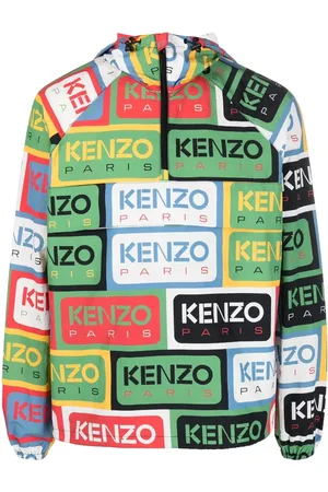 Kenzo Labl-print half-zip windbreaker