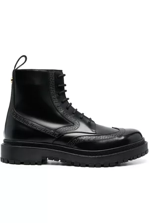 VERSACE Men Ankle Boots - Greca-detail ankle boots - Black