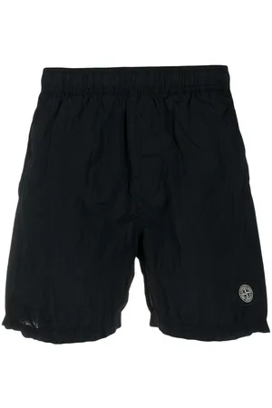 Stone Island Embroidered-logo swim shorts