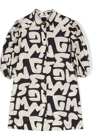 Msgm All-over logo lettering dress