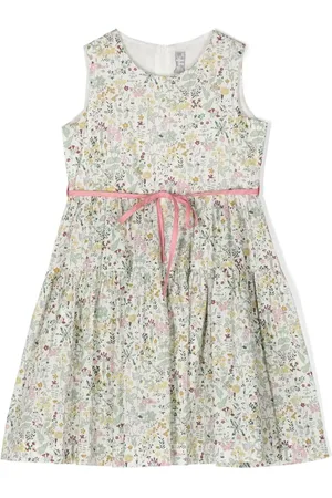 Il gufo Floral-print pleated dress