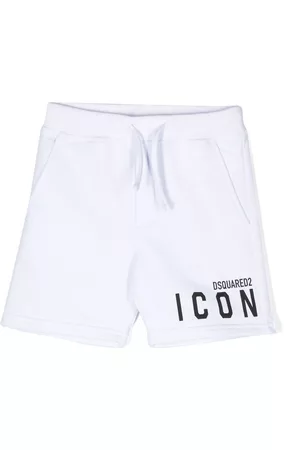 Dsquared2 Boys Shorts - Logo print cotton shorts - White