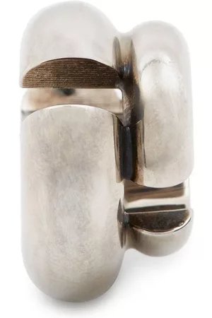 Alexander McQueen Men Rings - Broken-design earcuff - Silver
