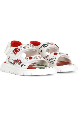 Dolce & Gabbana Sketchbook-print touch-strap sandals