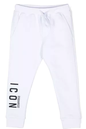 Dsquared2 Logo-print cotton track pants - White