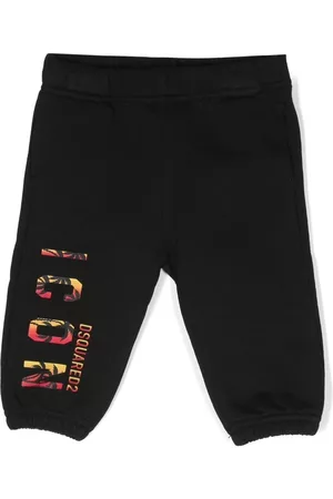Dsquared2 Sweatpants - Logo-print cotton track pants - Black