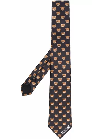 Moschino Teddy Bear motif tie - Black