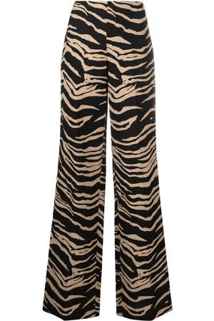 Stella McCartney Women Pants - High-waisted contrasting colour trousers - Brown