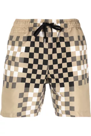 Burberry Printed drawstring swim shorts - Neutrals