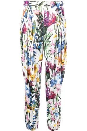 Stella McCartney Women Pants - Floral-print tappered trousers - White