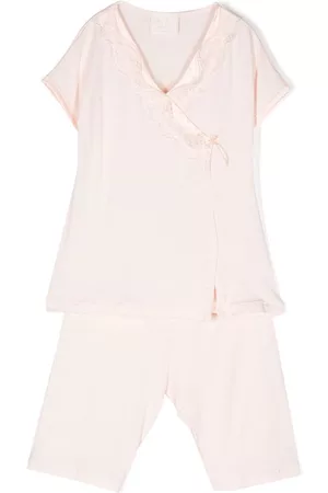 Story Loris Pajamas - Lace-trim jersey pajama set - Pink