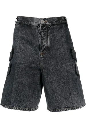 Balmain Acid-wash denim shorts