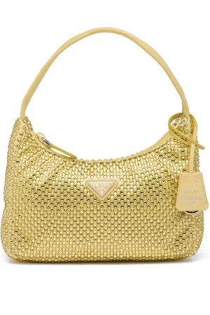 Prada Re-Edition 2000 crystal-embellished shoulder bag - Yellow