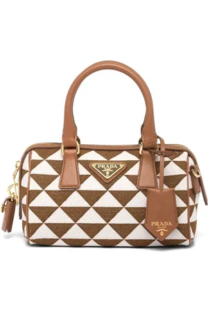 Prada Symbole embroidered top-handle bag