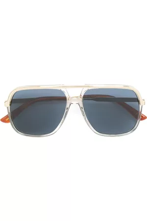 Gucci Square Sunglasses - Square pilot-frame sunglasses - Metallic