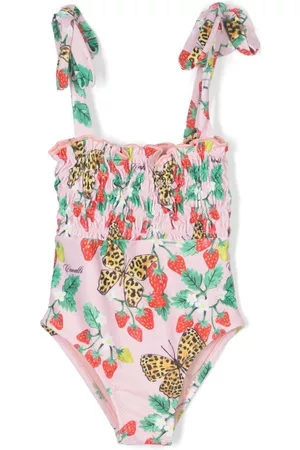 Roberto Cavalli Strawberry-print swimsuit - Pink